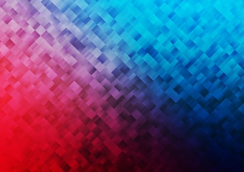 Dark Blue, Red vector pattern in square style.