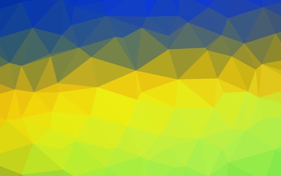 Dark Blue, Yellow vector low poly cover.