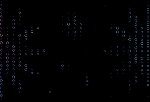 Dark Blue, Red vector pattern with colorful hexagons.