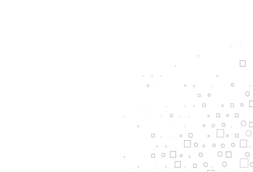 Light Silver, Gray vector background with circles, rectangles.