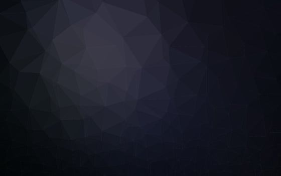 Dark Black vector shining triangular pattern.