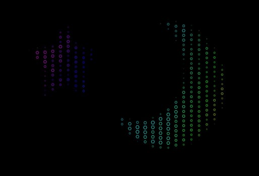 Dark Multicolor, Rainbow vector pattern with colorful hexagons.