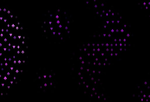 Dark Purple vector cover with symbols of gamble.