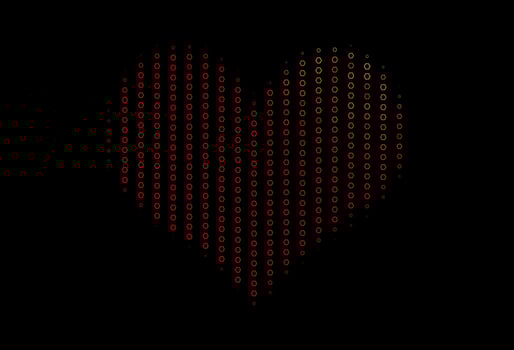 Dark Red vector backdrop with hexagons.