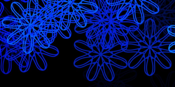 Dark BLUE vector texture with memphis shapes.