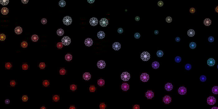 Dark Multicolor vector background with random forms.