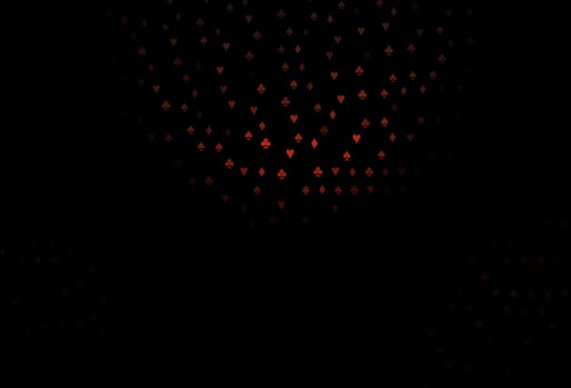 Dark Red vector cover with symbols of gamble.