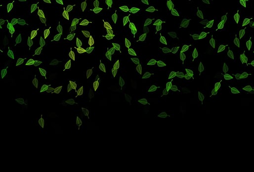 Dark Green vector hand painted pattern.