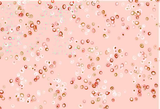 Light Green, Red vector background with bubbles.