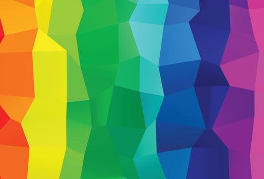 Light Multicolor, Rainbow vector triangle mosaic texture.