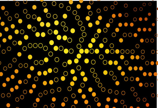 Dark Orange vector pattern with spheres.