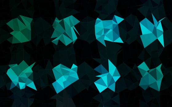 Light Blue, Green vector blurry triangle pattern.