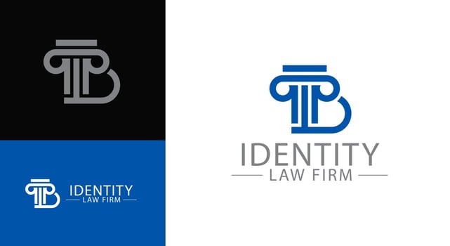 Vector greek column letter TB logo design for lawyer business identity