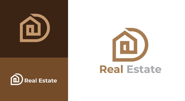 The logo template combines house, and the letter D is simple and unique. vector