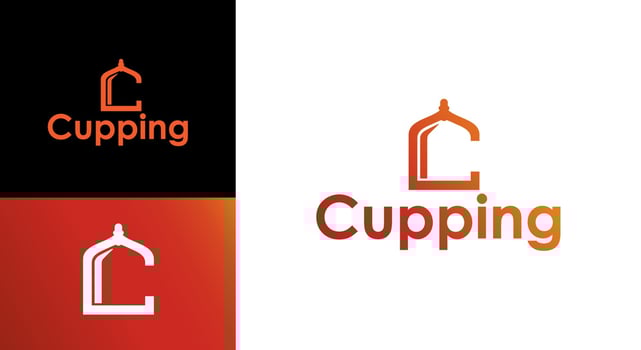 Letter C Cupping therapy Logo Template vector