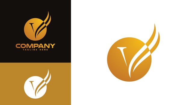 Latter V Victory Logo Template vector
