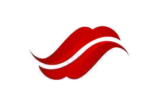 Mountain Lips Abstract Logo Template vector