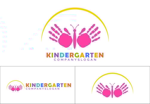 kindergarten logo concept vector