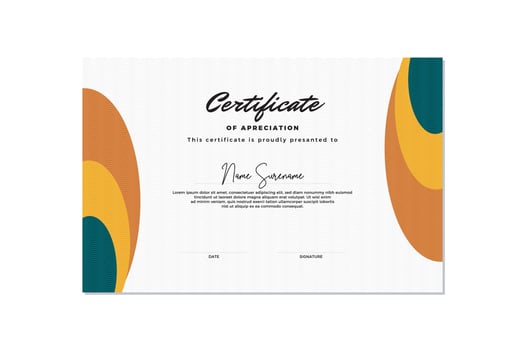 Modern certificate template memphis style. Use for print, certificate, diploma, graduation vector