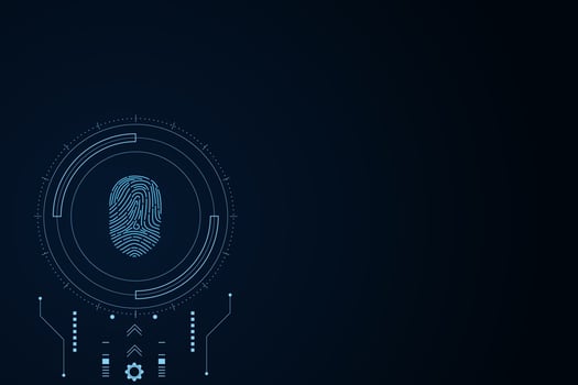 scan fingerprint, Cyber security and password control through fingerprints, access with biometrics identification vector