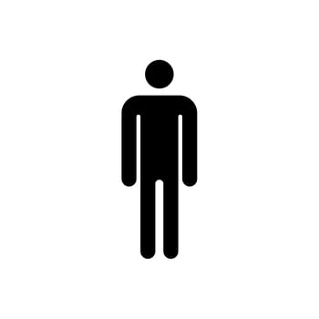 Man icon. Male sign for restroom. Boy WC pictogram for bathroom. Vector toilet symbol isolated