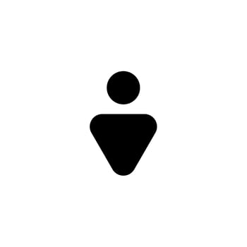 Man abstract icon. Male sign for restroom. Boy WC pictogram for bathroom. Vector toilet symbol isolated