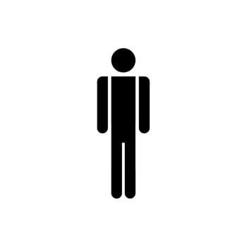 Man simple icon. Male sign for restroom. Boy WC pictogram for bathroom. Vector toilet symbol isolated