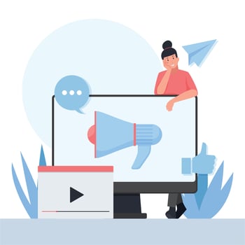 Flat business vector illustration.