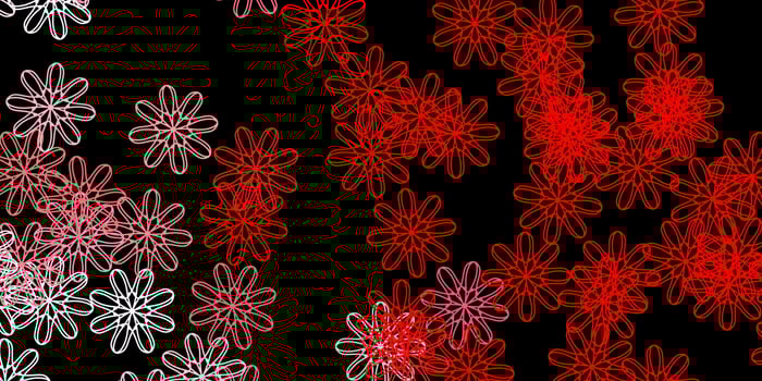 Dark Red vector pattern with abstract shapes.