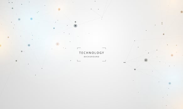 Abstract white background poster with dynamic. technology network Vector illustration.