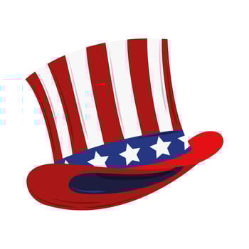 hat with USA flag vector