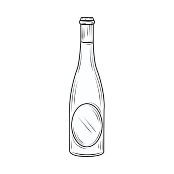wine bottle drink vector
