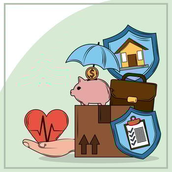 insurance property and health vector