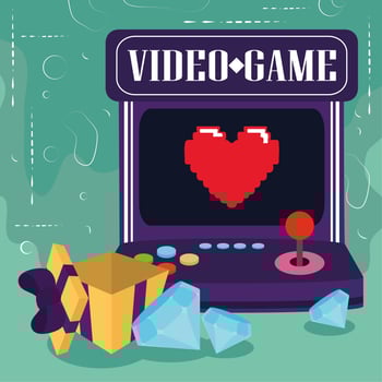 videogame arcade gifts vector