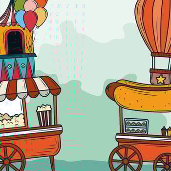 funfair booth food vector