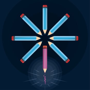 uniqueness and creativity vector