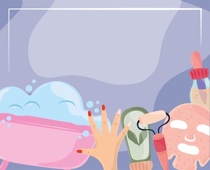 home spa wellness vector