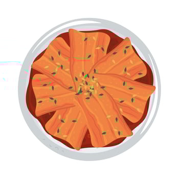 delicious traditional kimchi vector