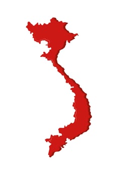 vietnam map country vector