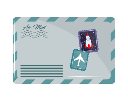 mail envelope postal sticker vector