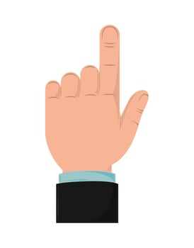 hand businessman pointing vector