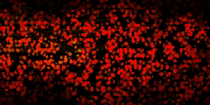 Dark red, yellow vector pattern with abstract shapes.