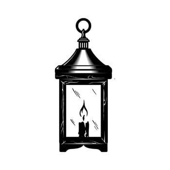 Lantern on a white background, Design element for logo, poster, card, banner, emblem, t shirt. Vector illustration