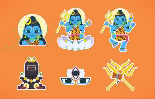 Honour The God Shiva vector