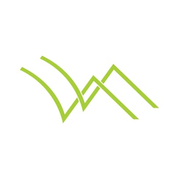 abstract mountain green grass symbol logo vector