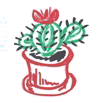 Icon in hand draw style. Drawing with wax crayons, children's creativity vector