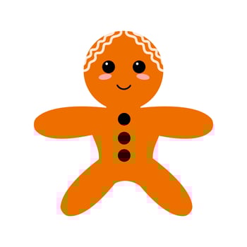 Christmas doll vector icon