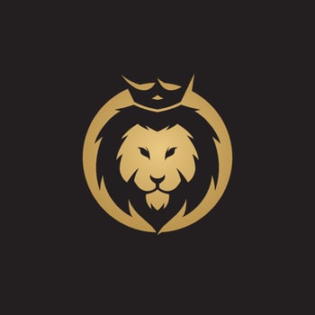 Lion Head  Logo design vector template