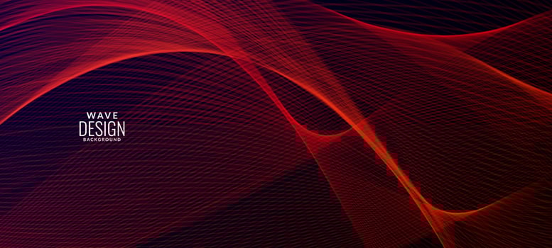 Abstract red wave background design vector