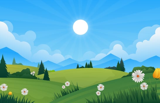 Background of Nature Spring Landscape vector
